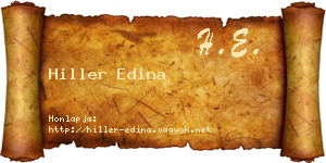 Hiller Edina névjegykártya